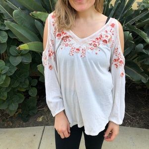 Lucky Brand Embroidered Floral Top
